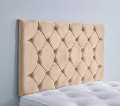 "Adore Designs Colchester Plush Velvet 6Ft Super King 36"" Headboard - Coffee"