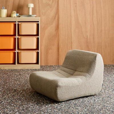 Sweeek - Children's Armchair In Textured Boucle Fabric Beige 63X67X45 Cm - Sokol Kid - image 1