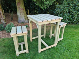 Churnet Valley Garden Furniture Ltd Churnet Valley Butchers Bar Set - thumbnail 6