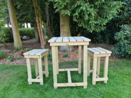 Churnet Valley Garden Furniture Ltd Churnet Valley Butchers Bar Set - thumbnail 3