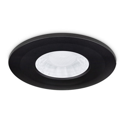 JCC Lighting Jcc Jc1107/blk Black Aluminium Bezel For Use With X50 Fire-Rated Downlight