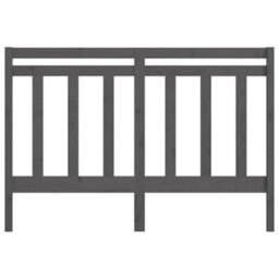 Berkfield Bed Headboard Grey 141X4X100 Cm Solid Wood Pine - thumbnail 4