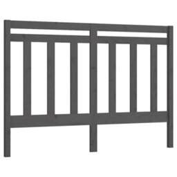 Berkfield Bed Headboard Grey 141X4X100 Cm Solid Wood Pine - thumbnail 2