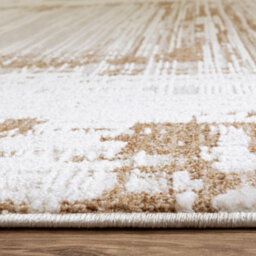 Furniturebox Uk Strata Gold & Cream Sketched Border Rug 200X300 - thumbnail 5