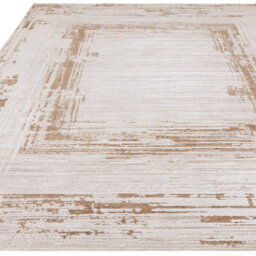 Furniturebox Uk Strata Gold & Cream Sketched Border Rug 200X300 - thumbnail 2