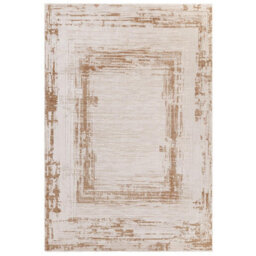 Furniturebox Uk Strata Gold & Cream Sketched Border Rug 200X300 - thumbnail 8