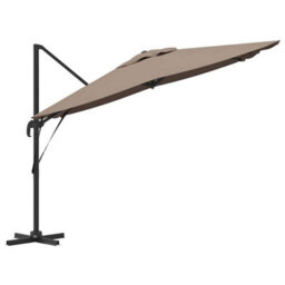 Berkfield Roma Parasol Taupe Polyester, Aluminium - thumbnail 6
