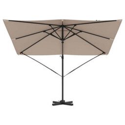 Berkfield Roma Parasol Taupe Polyester, Aluminium - thumbnail 5