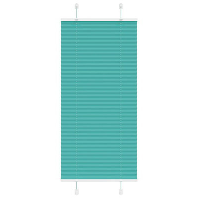 Berkfield Pleated Blind Petrol Green 60X150 Cm Fabric Width 59.4 Cm Polyester - image 1