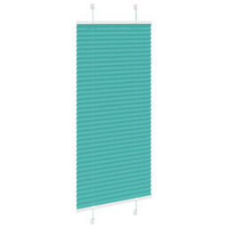 Berkfield Pleated Blind Petrol Green 60X150 Cm Fabric Width 59.4 Cm Polyester - thumbnail 3
