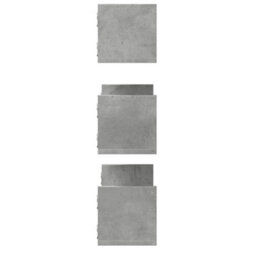 Berkfield Wall Shelves 3 Pcs Concrete Grey 80X18X18 Cm Engineered Wood - thumbnail 5