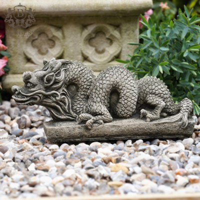 Burgess Feng Shui Dragon Stone Statue Oriental Chinese Asian Dragons Outdoor Garden - image 1