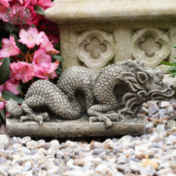 Burgess Feng Shui Dragon Stone Statue Oriental Chinese Asian Dragons Outdoor Garden - thumbnail 3