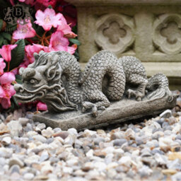 Burgess Feng Shui Dragon Stone Statue Oriental Chinese Asian Dragons Outdoor Garden - thumbnail 2