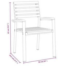 Berkfield 5 Piece Garden Dining Set Solid Wood Acacia And Metal - thumbnail 9