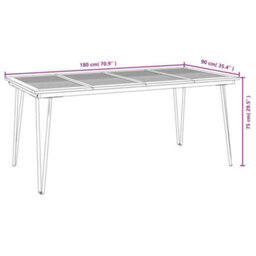 Berkfield 5 Piece Garden Dining Set Solid Wood Acacia And Metal - thumbnail 8