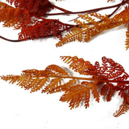 Leaf Artificial Hanging Maidenhair Fern Plant Autumn Orange 100Cm - thumbnail 2
