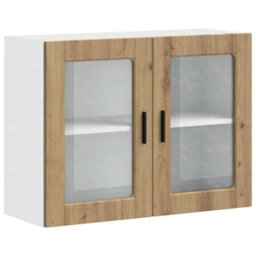 Berkfield Durable Kitchen Wall Cabinet With Glass Door Porto Artisan Oak