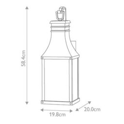 Luminosa Lighting Elstead Beacon Hill 2 Light Medium Outdoor Wall Lantern Museum Black Ip44 - thumbnail 2