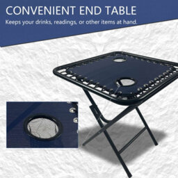 Birchtree Zero Gravity Chairs Sun Recliner Adjustable Chairs Folding Table Set Reclining Loungers Drink Holder Blue - thumbnail 9