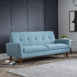 Oakham Monza 2 Seater Compact Retro Sofa In Blue - thumbnail 2