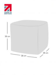 rucomfy Beanbags Rucomfy Velvet Cube Bean Bag Pouffe - Peacock Soft Stylish, Comfortable Footstool - thumbnail 3