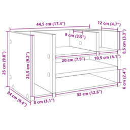 Walplus Desk Organiser Sonoma Oak 44.5X24X25 Cm Engineered Wood - thumbnail 9