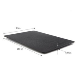 Lara-May Set Of 8 Jet Black Recycled Leather Placemats And 8 Leather Coasters - thumbnail 4