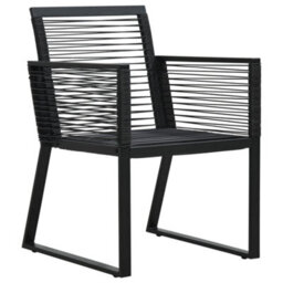 Berkfield 5 Piece Outdoor Dining Set Pvc Rattan Black - thumbnail 7