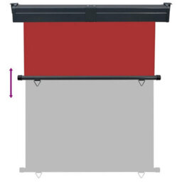 Walplus Balcony Side Awning Garden Sun Shade Canopy Gazebo For Back Door, Porch, Patio 145X250 Cm Red - thumbnail 5