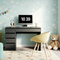 Ada Desk Sturdy Laminated Board Construction With Durable Abs Edging Anthracite - thumbnail 2
