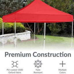 Waterproof Garden Bbq Gazebo Top Cover Roof Replacement Fabric Tent Canopy 3X3M Red