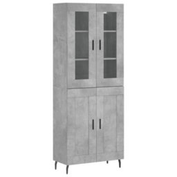 Berkfield Highboard Concrete Grey 69.5X34X180 Cm Engineered Wood - thumbnail 2