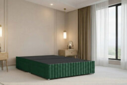 "Nexus Verona Emerald Plush Divan Bed Base 2 Drawers Left Side With 54"" Floor Standing Headboard 12"" Footboard 5' King" - thumbnail 7