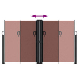 Walplus Retractable Side Awning Garden Sun Shade Canopy Gazebo For Back Door, Porch, Patio Brown 140X1000 Cm - thumbnail 5