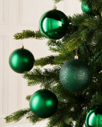 WeRChristmas Christmas Green Shatterproof Christmas Baubles, 9 Pack, 10 Cm - thumbnail 2