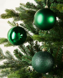 WeRChristmas Christmas Green Shatterproof Christmas Baubles, 9 Pack, 10 Cm - thumbnail 3