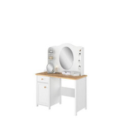 Arte Chic And Charming Childrens Desk With Mirrored Hutch - Multifunctional Desk And Dressing Table (H)1570mm (W)1100mm X (D)520mm - thumbnail 1