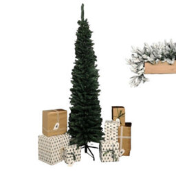Samuel Alexander 6.5Ft (2M) Pencil Style Slim Artificial Christmas Tree In Green - thumbnail 9