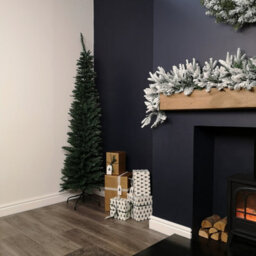 Samuel Alexander 6.5Ft (2M) Pencil Style Slim Artificial Christmas Tree In Green - thumbnail 5