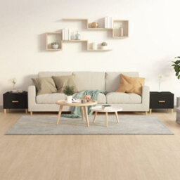 Walplus Coffee Tables 2 Pcs Black 50X50X40 Cm Engineered Wood