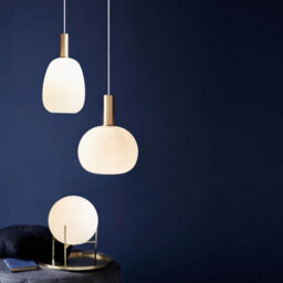 Nordlux Alton Glass Table Lamp Hand Blown Brass,mains - thumbnail 1