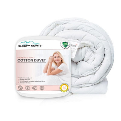 SleepyNights Sleepy Nights Premium Anti Allergy Poly Cotton Duvet Lightweight And Breathable 4.5 Tog Quilt For All Seasons - Double - image 1