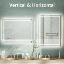 AVER-GROWTH Bluetooth Led Bathroom Mirror With Shaver Socket 3 Colour Lights  Demister Pad Touch/wall Switch Vertical/horizontal 800X600mm - thumbnail 2