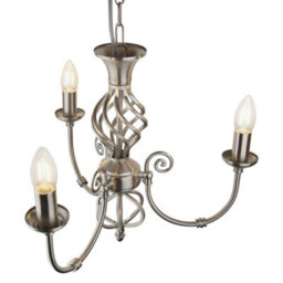 Long Life Lamps Company Vintage Ceiling Pendant Light Brushed Chrome Antique Hanging Chandelier Candle Lantern H3039 - thumbnail 6