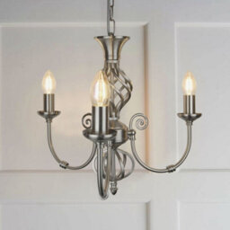 Long Life Lamps Company Vintage Ceiling Pendant Light Brushed Chrome Antique Hanging Chandelier Candle Lantern H3039 - thumbnail 7