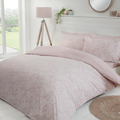 Smart Living Luxury Polycotton Paisley Floral Duvet Cover With Pillowcases - image 1