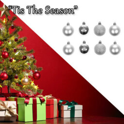 Christmas Bauble Decoration Hanging Tree Ornament X 8 5Cm Silver - thumbnail 6