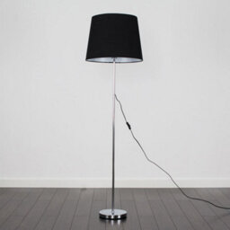 Valuelights Charles Chrome Floor Lamp With Black Tapered Shade - thumbnail 5