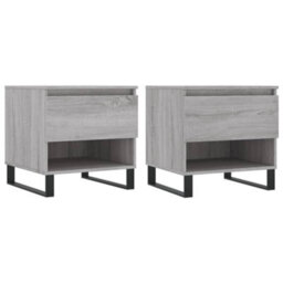 Berkfield Coffee Tables 2 Pcs Grey Sonoma 50X46X50 Cm Engineered Wood - thumbnail 2